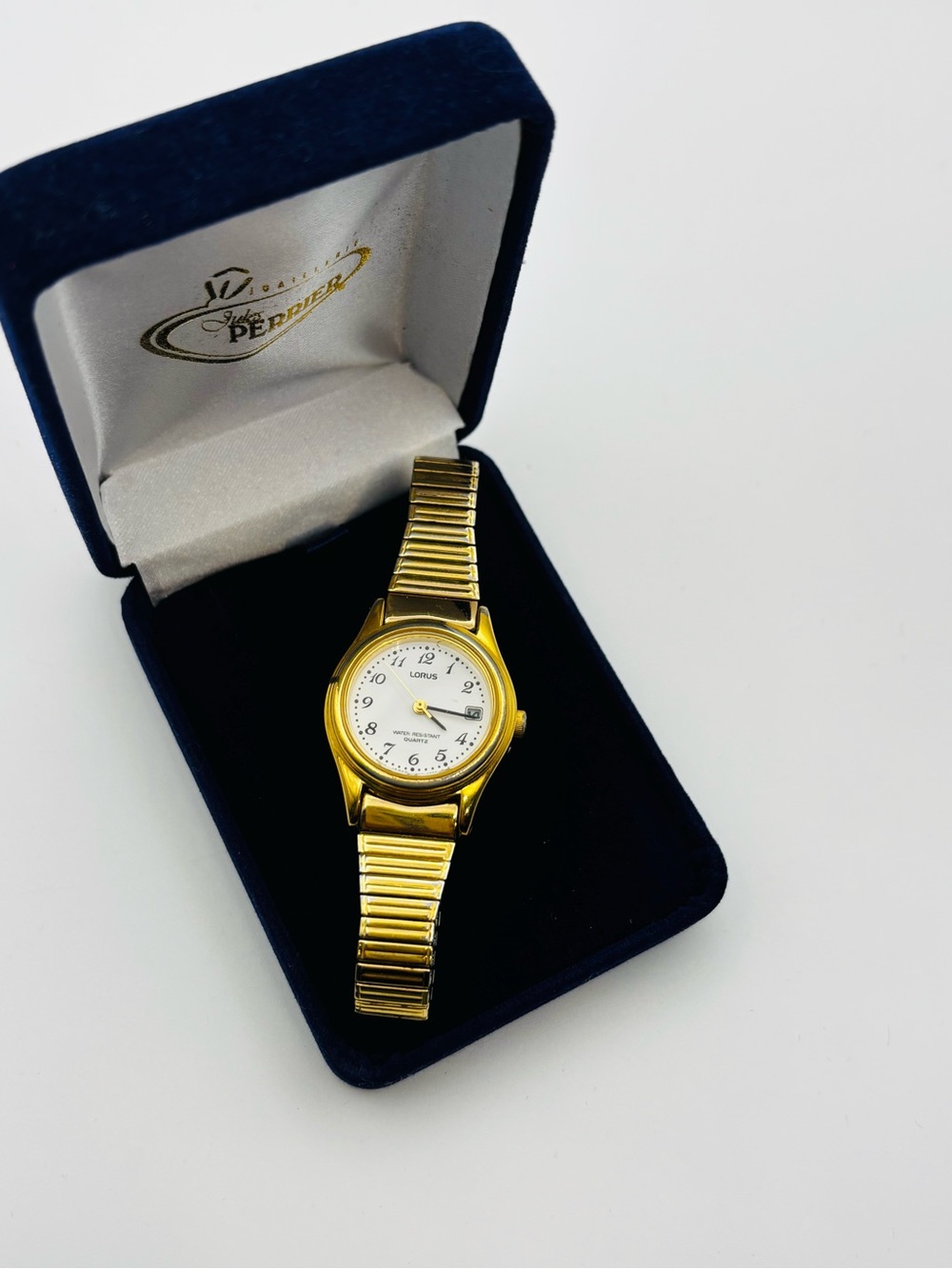 Vintage Lorus Gold Tone Stretch Watch | Japan Quartz | Date | 1980s–90s